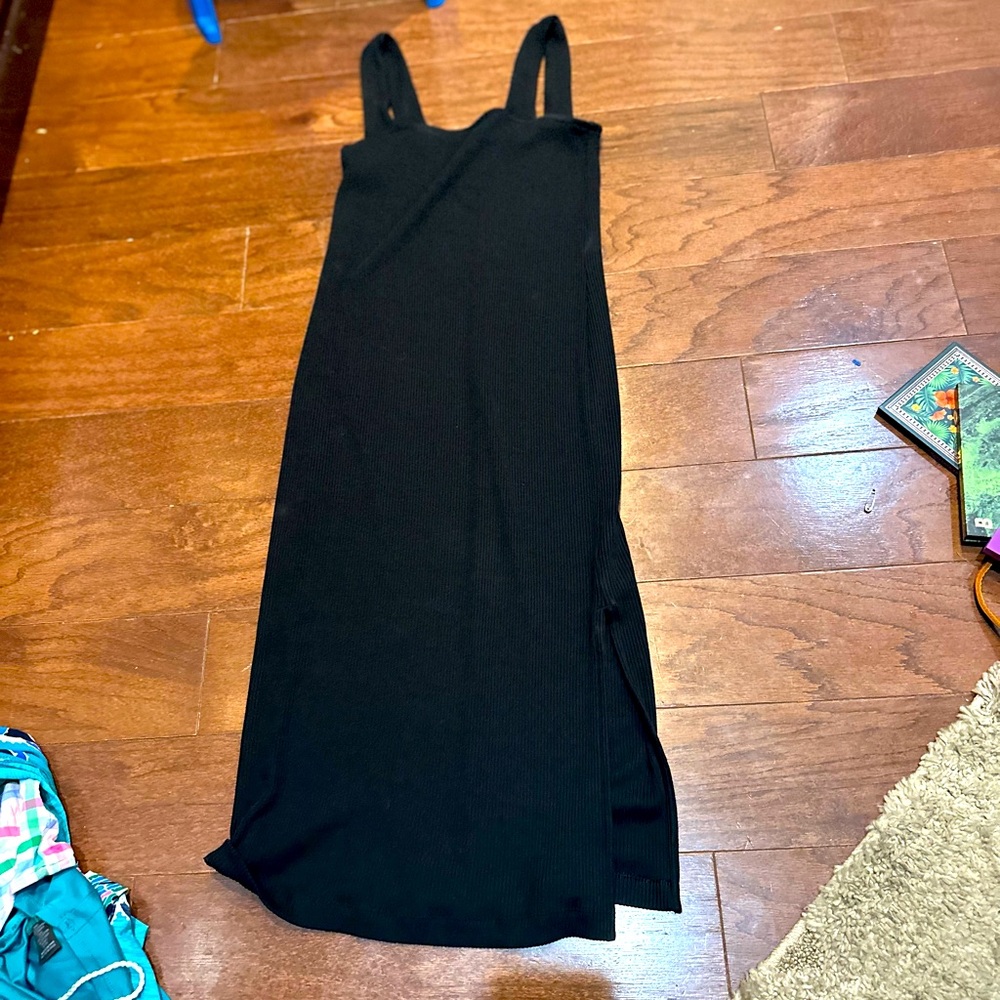 Old Navy Black Slit Dress Women's Size Medium